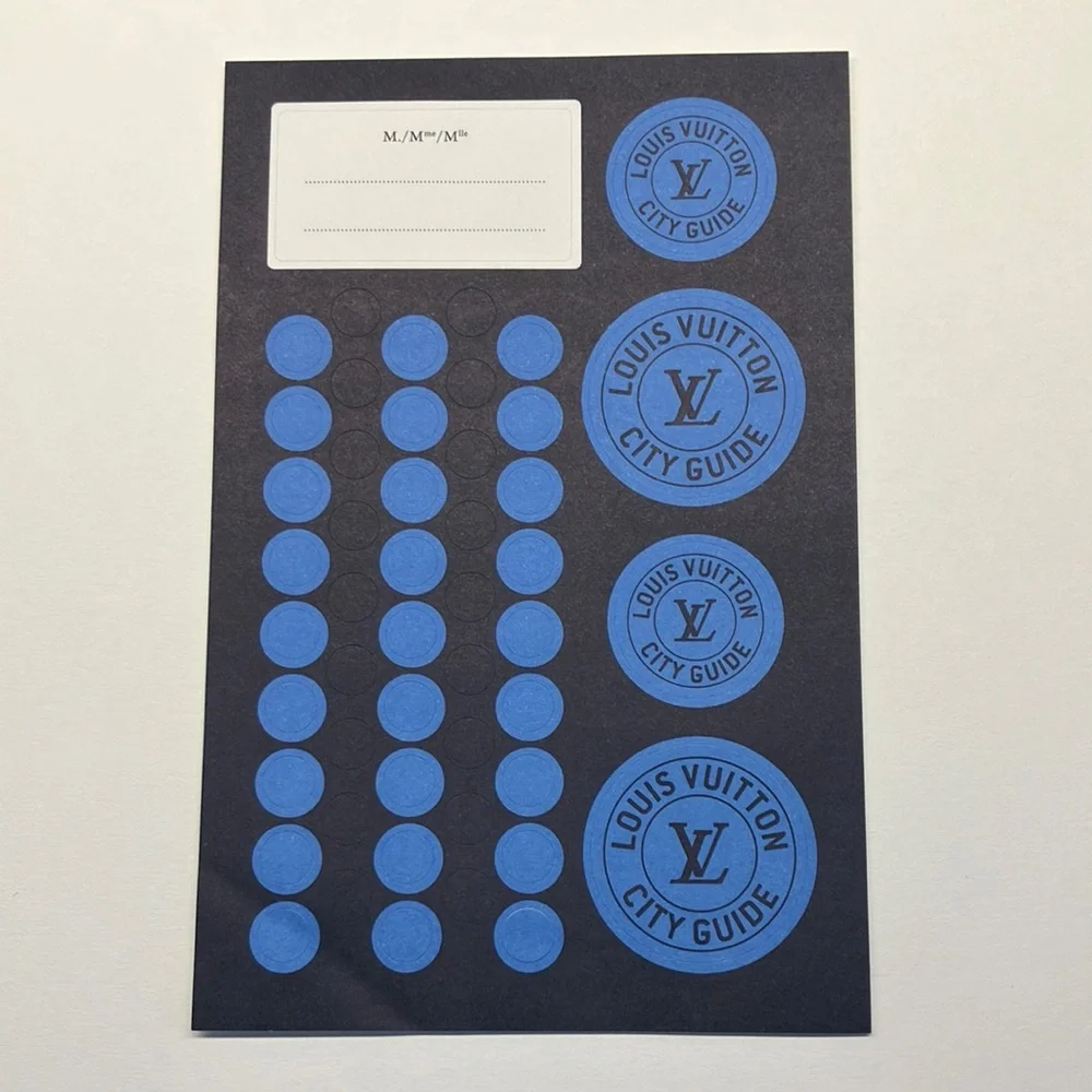 Louis Vuitton City Guide Stickers - Cobalt Blue